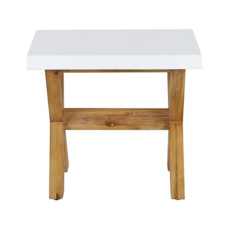 Stołek ogrodowy biały OLBIA