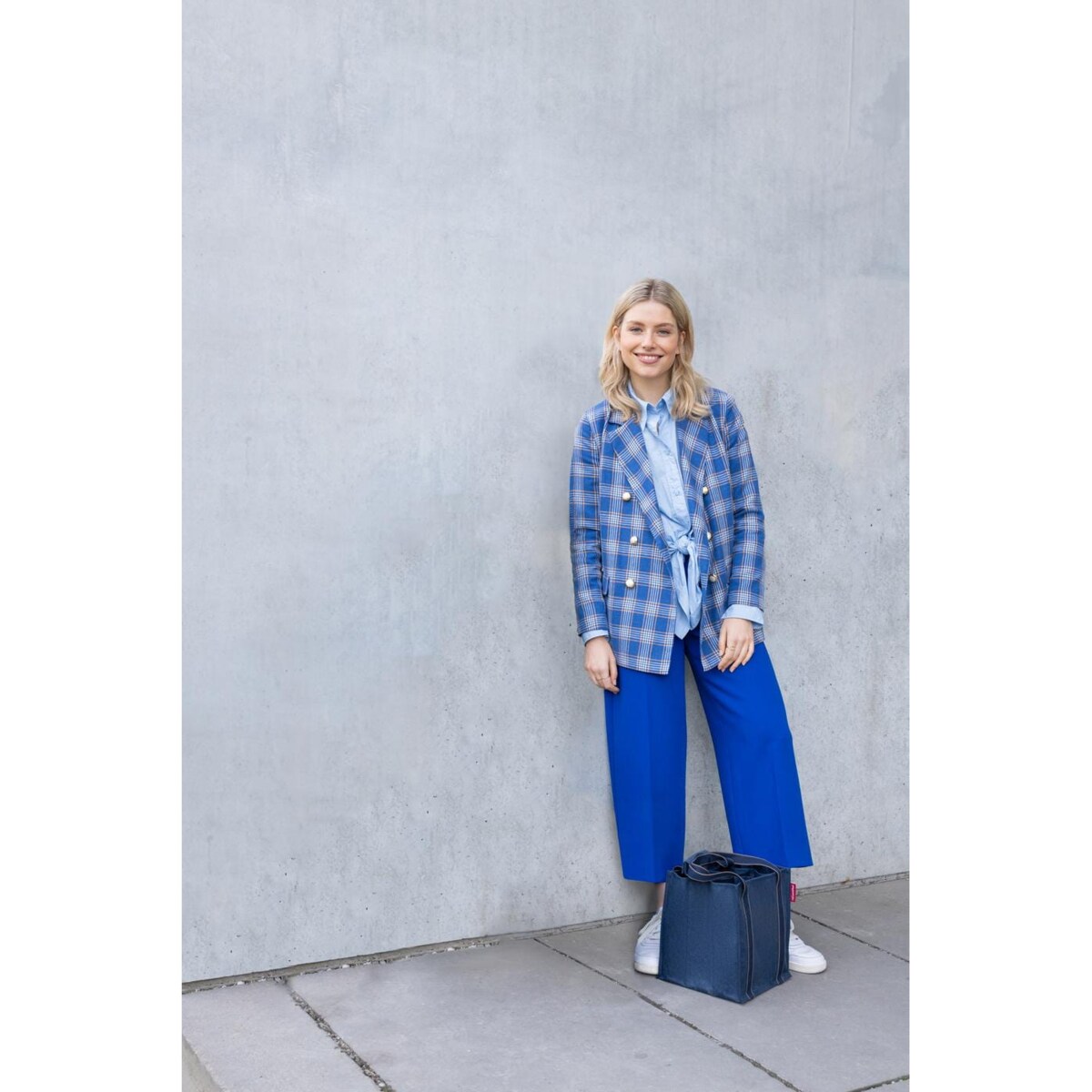 Torba BOOTLEBAG, herringbone dark blue