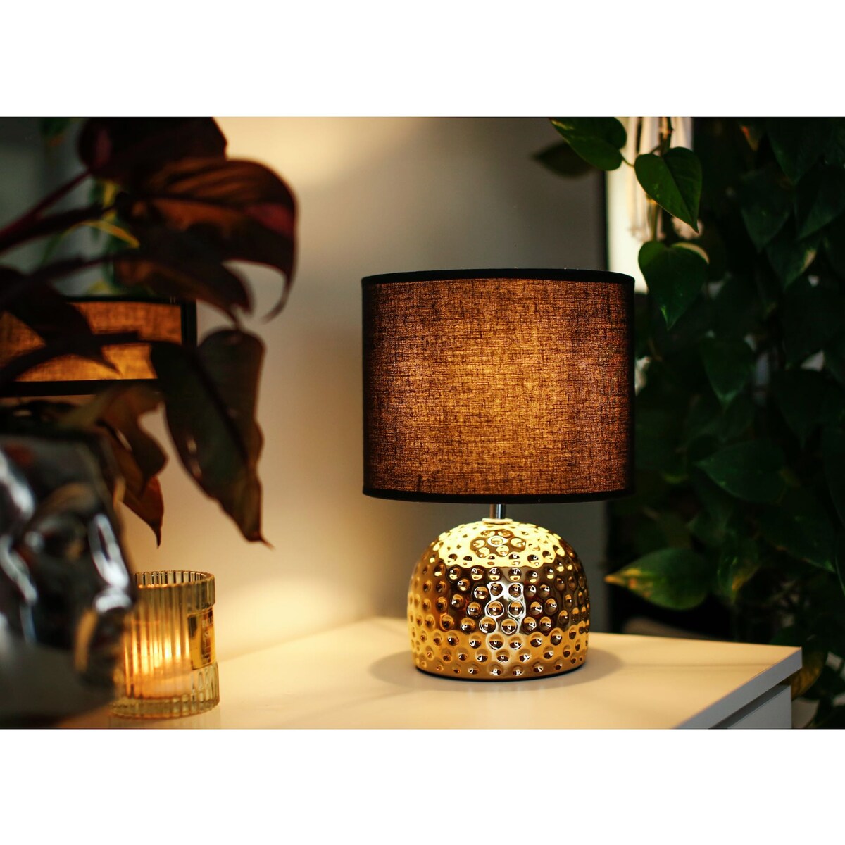 KONSIMO FRAGI Lampa stołowa kolor złoty