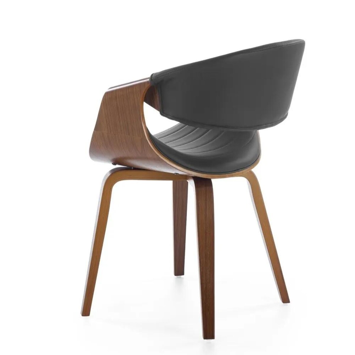 Krzesło tapicerowane K544 czarne/orzech