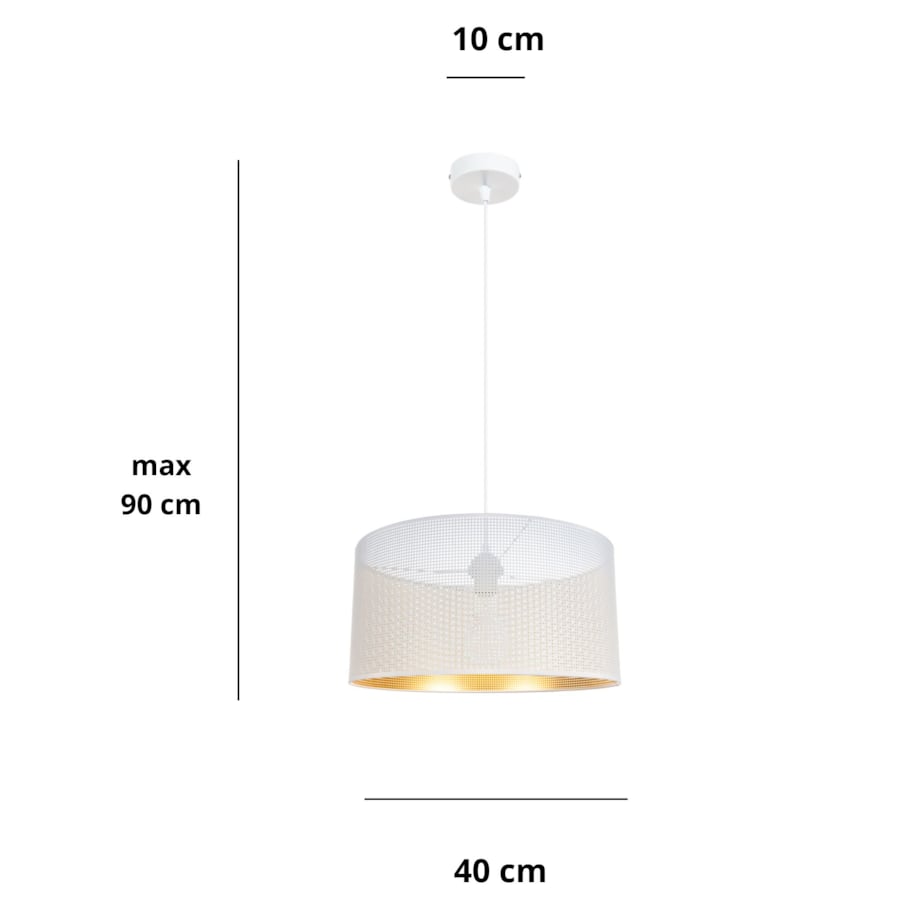 Lampa sufitowa ALDO 0007 HEXE kolor biały/odcienie złota