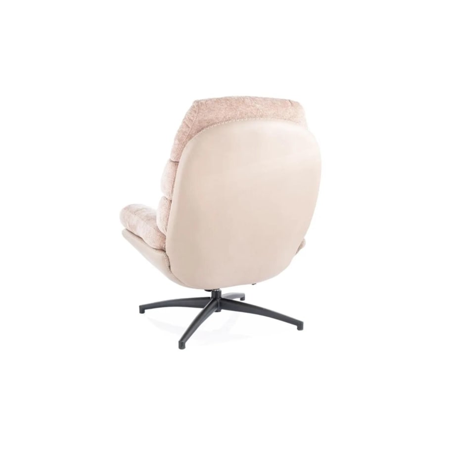 Fotel do salonu GISELLE antyczny róż obrotowy