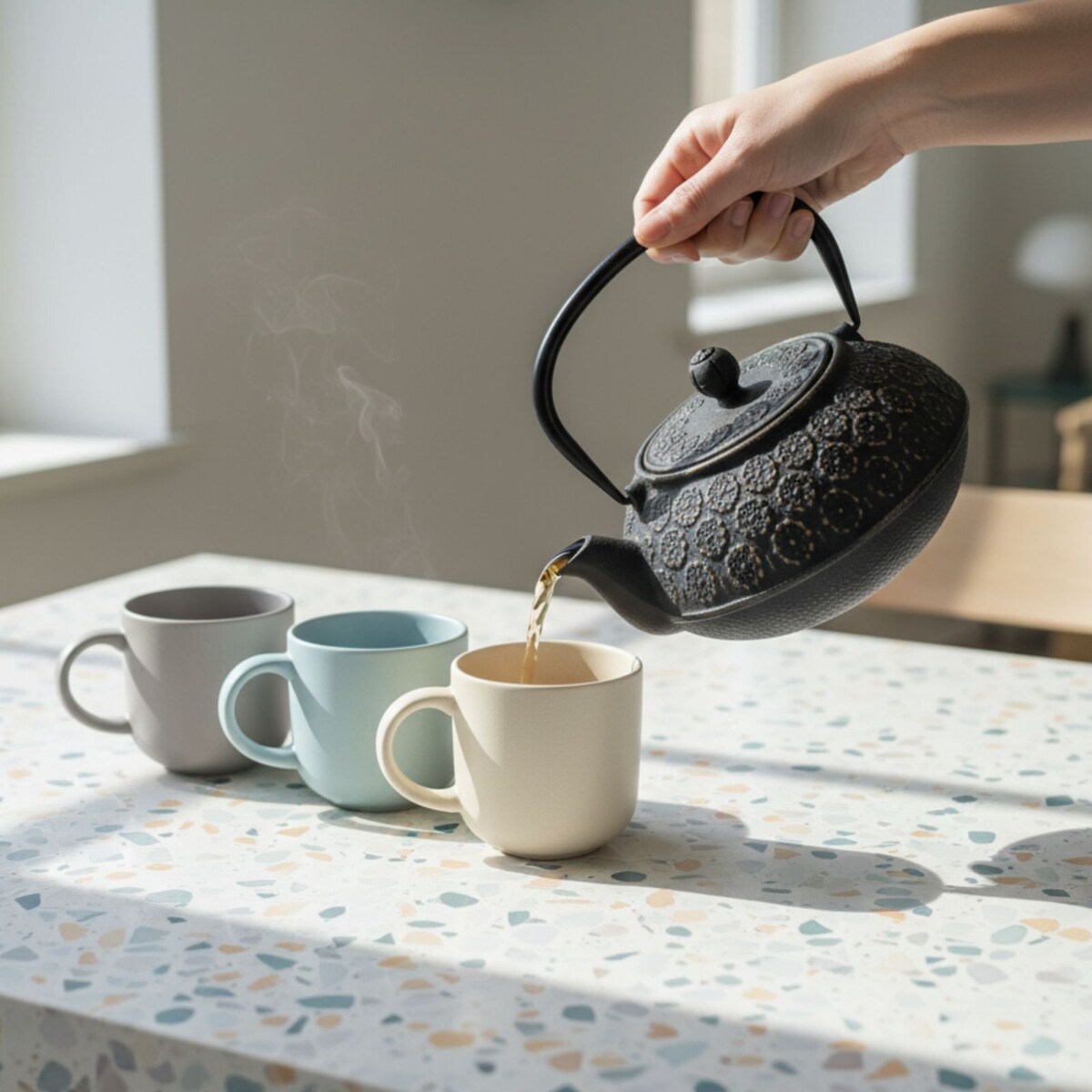 Czajnik żeliwny z zaparzaczem KUMO, 1000 ml