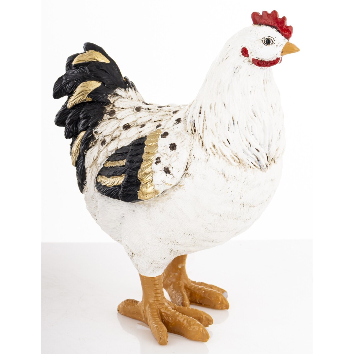 Dekoracja - kolorowa KOGUT i KURA 26x20x10,5 i 22x20x10 cm PLOMFEE big