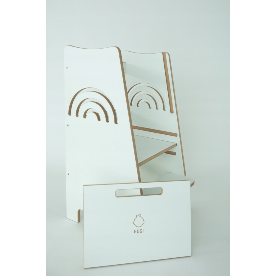 Kitchen Helper Pomocnik PODEST dla Dzieci do kuchni Tęcza DREWNIANY CE