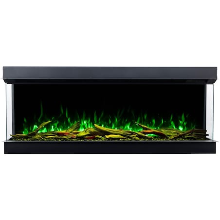 Kominek elektryczny AFLAMO Superb 3D 120 - do zabudowy - 120x65x35 cm - kominek LED z funkcją grzania 750/1500 W