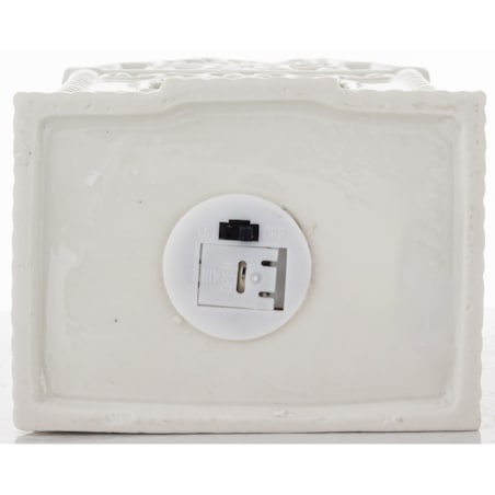 Ceramiczny biały domek LED 19x10,5 cm ADANI