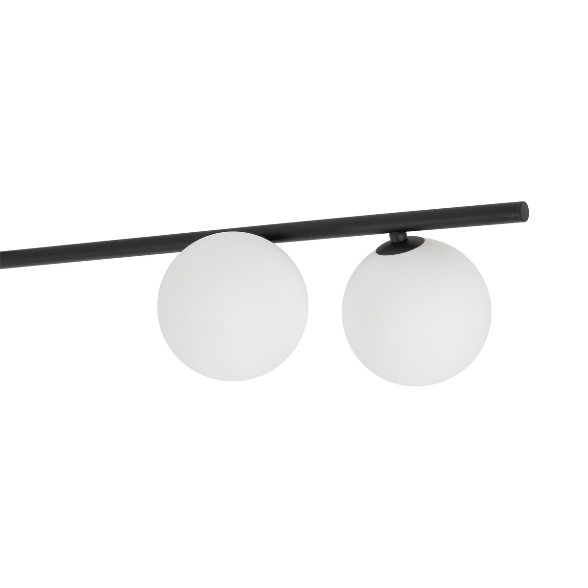 Lampa sufitowa TK Lighting IMELO BLACK 4xG9 czarna listwa białe kule 141 cm nowoczesna do salonu i kuchni