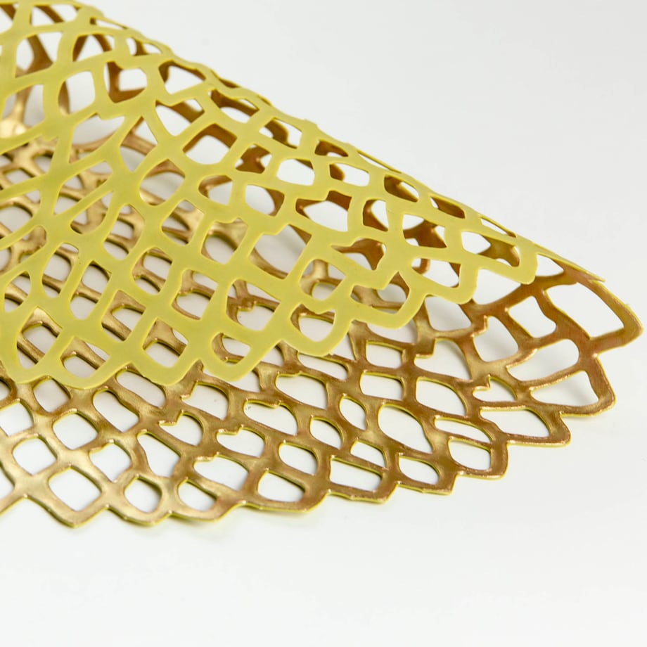 Podkładka Na Stół Mata Stołowa Pod Talerz Ozdoba Ażurowa Złota