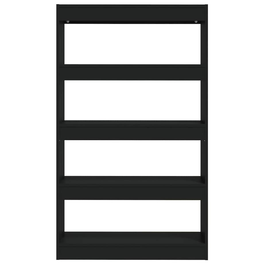 vidaXL Regał na książki/przegroda, czarny, 80x30x135 cm