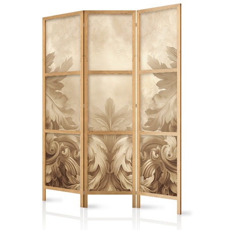 Parawan Japoński 3-panelowy Rzeźbione Ornamenty Barokowe 135x172cm