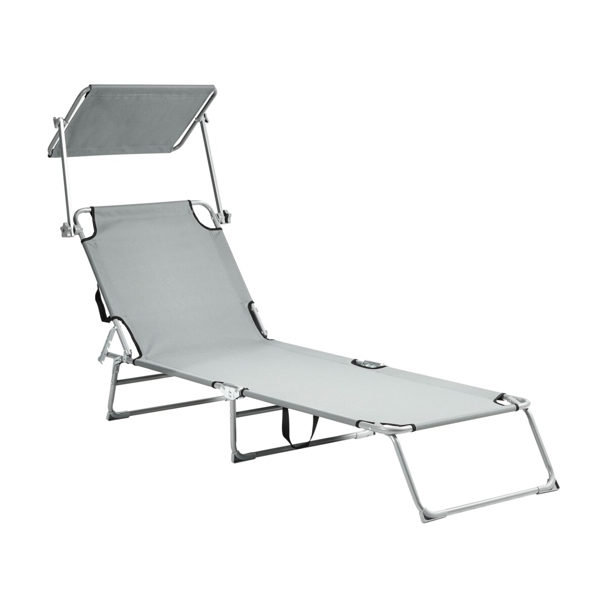 Leżak ogrodowy FOLIGNO Metal Szary