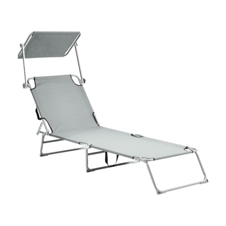 Leżak ogrodowy FOLIGNO Metal Szary