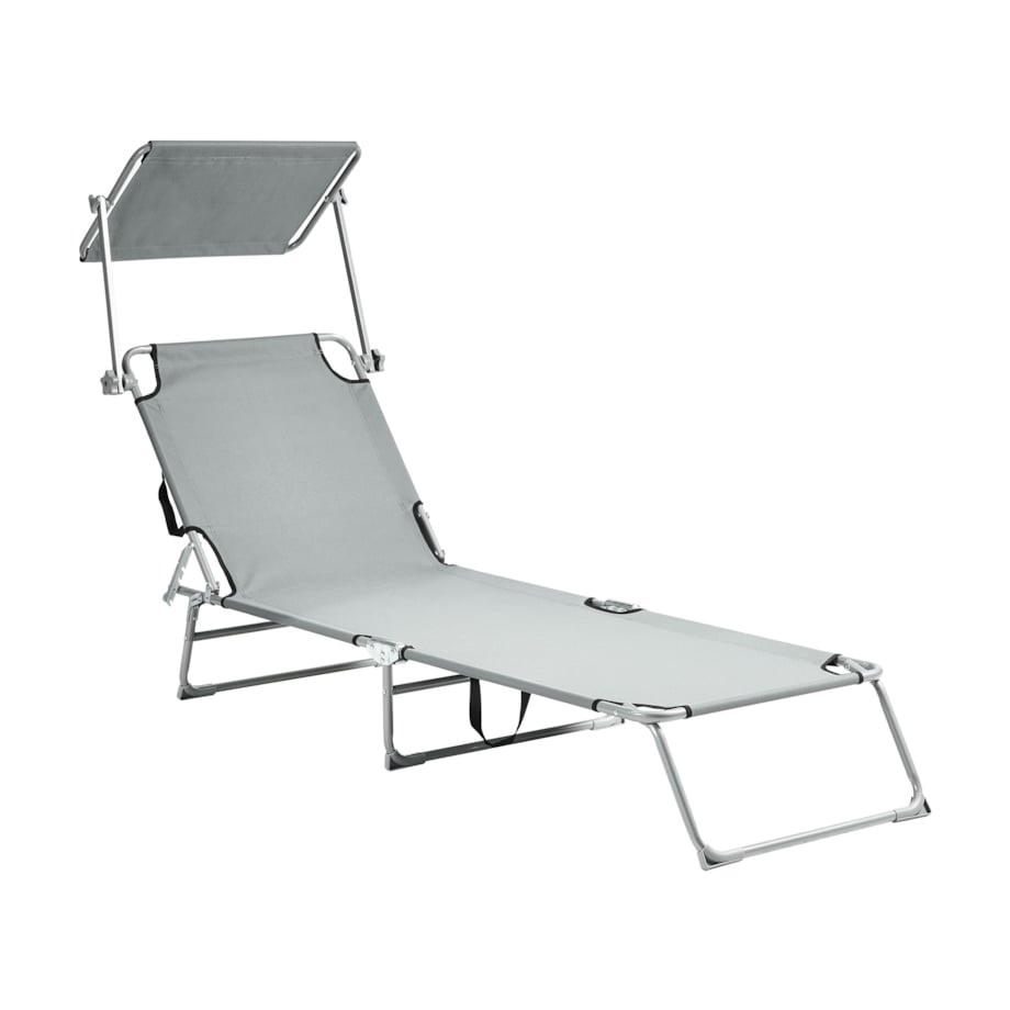 Leżak ogrodowy FOLIGNO Metal Szary