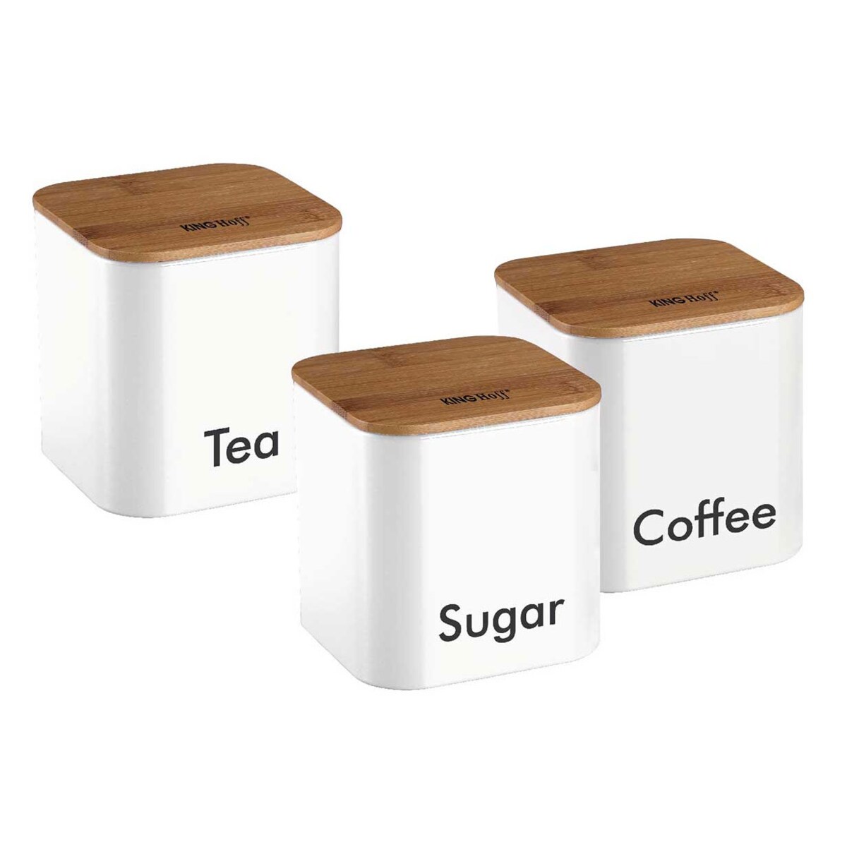 Chlebak w zestawie z 3 pojemnikami biały KINGHOFF