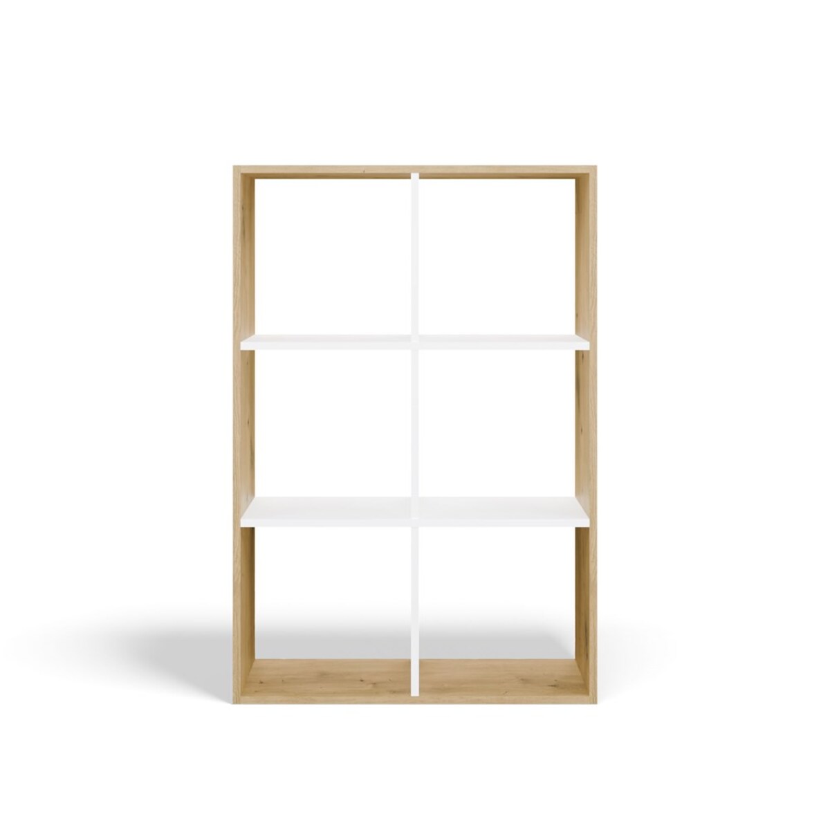 Regał Malax 2X3 Dąb Artisan Biały