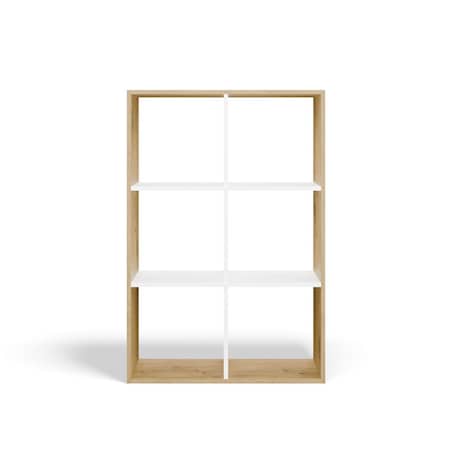 Regał Malax 2X3 Dąb Artisan Biały