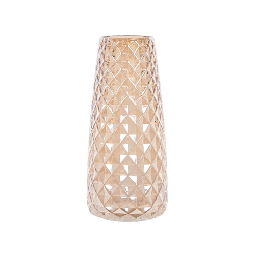 Wazon na kwiaty szklany 23 cm pomarańczowy PACHEIA