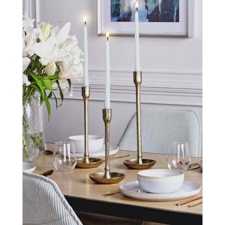 Zestaw 3 świeczników złoty LIWUNG