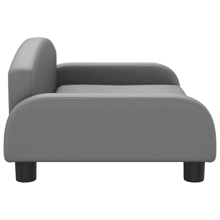 vidaXL Sofa dla dzieci, szara, 70x45x30 cm, sztuczna skóra