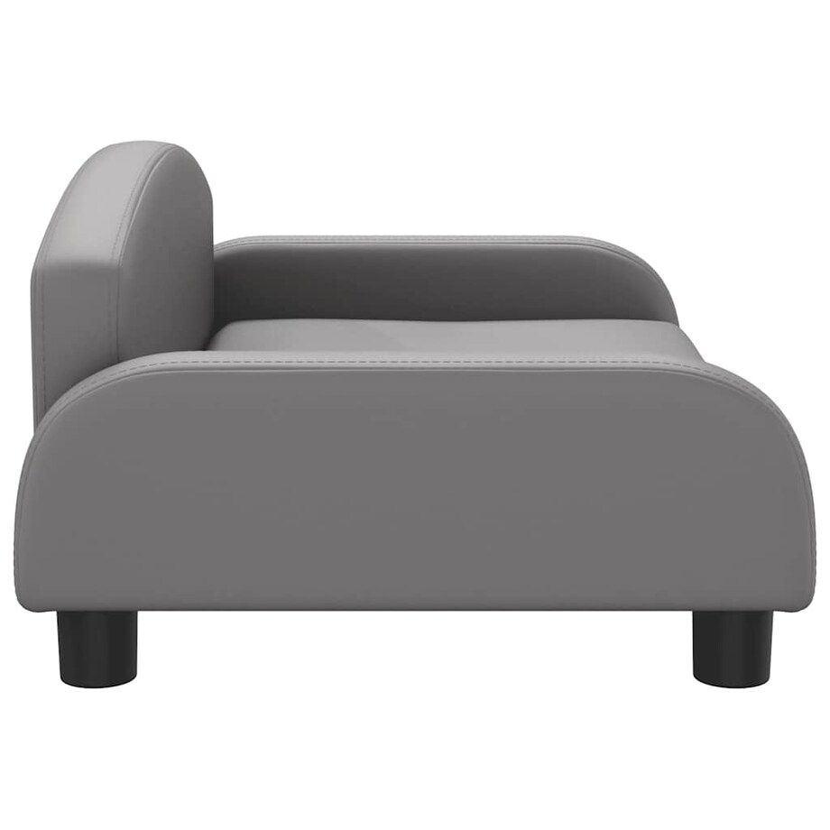 vidaXL Sofa dla dzieci, szara, 70x45x30 cm, sztuczna skóra