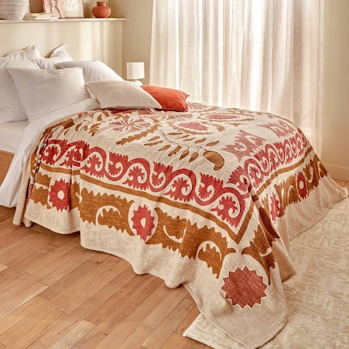 Narzuta bawełniana, terracotta, 240x260 cm, Sienna