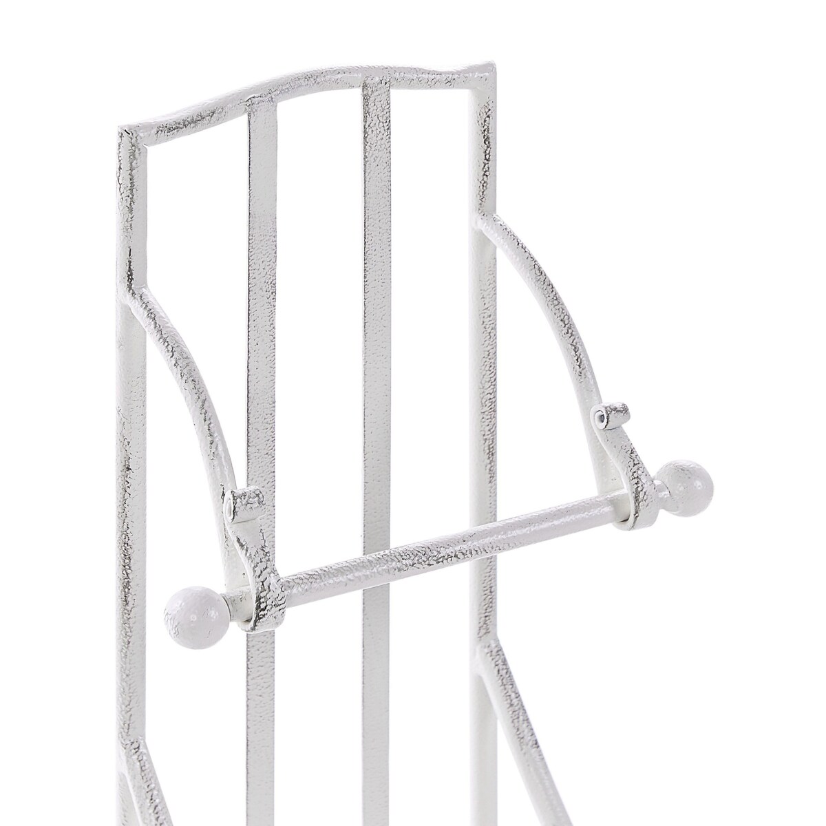 Metalowy stojak na papier toaletowy biały BRISA