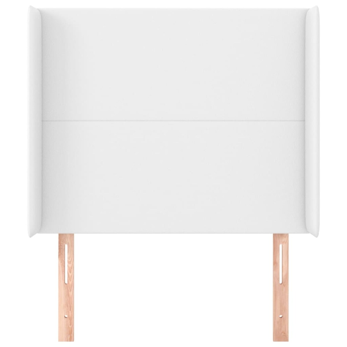 vidaXL Zagłówek uszak, biały, 83x16x118/128 cm, sztuczna skóra