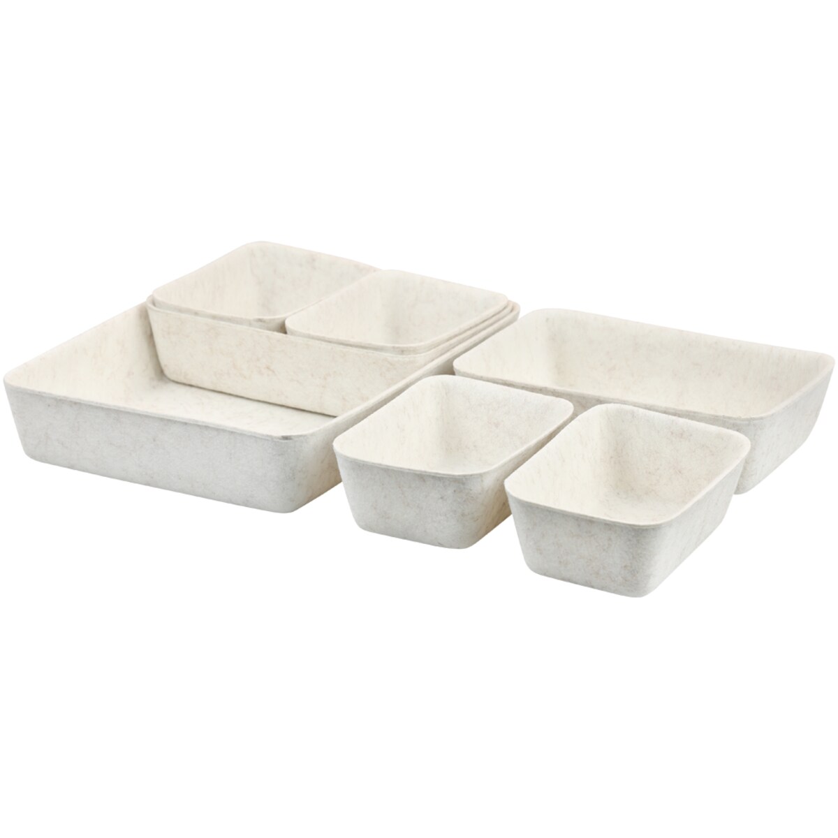 Zestaw filcowych organizerów w różnych rozmiarach