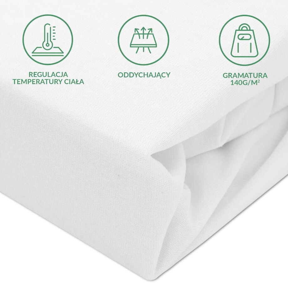 Prześcieradło ochronne wodoodporne z gumką 2w1, rozmiar 180x200 SG kolor biały
