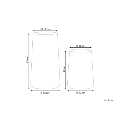 Komplet 2 wazonów na kwiaty szklany przezroczysty KULCHE