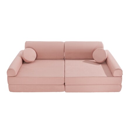 Sofa dla Dzieci Velvet, Różowa