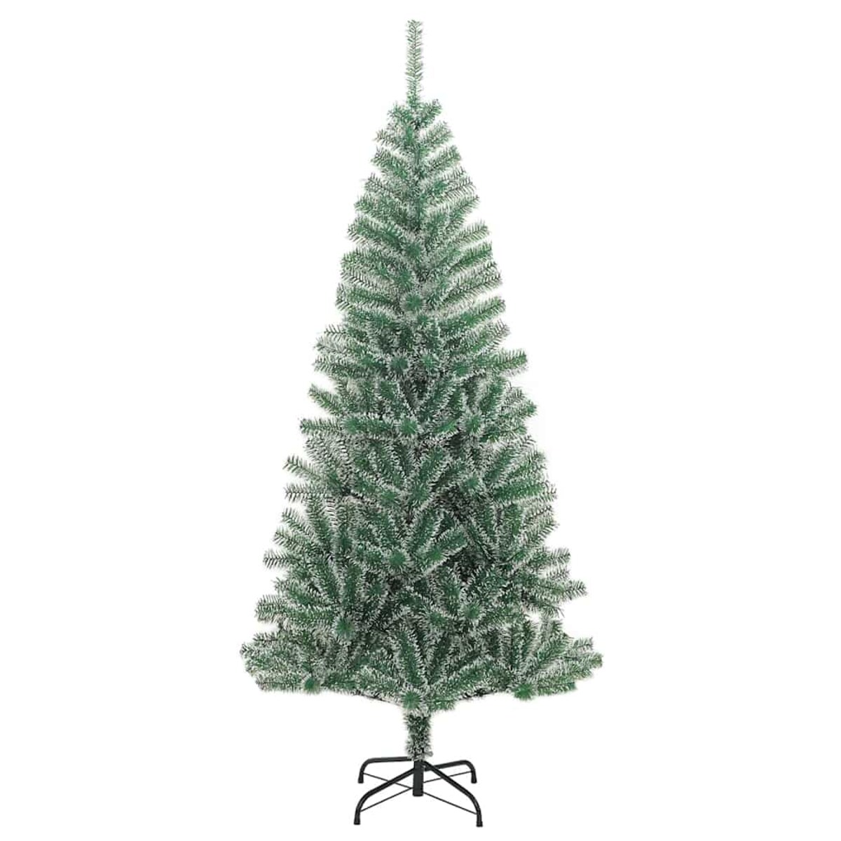 vidaXL Sztuczna choinka z 300 LED, bombkami i śniegiem, 210 cm
