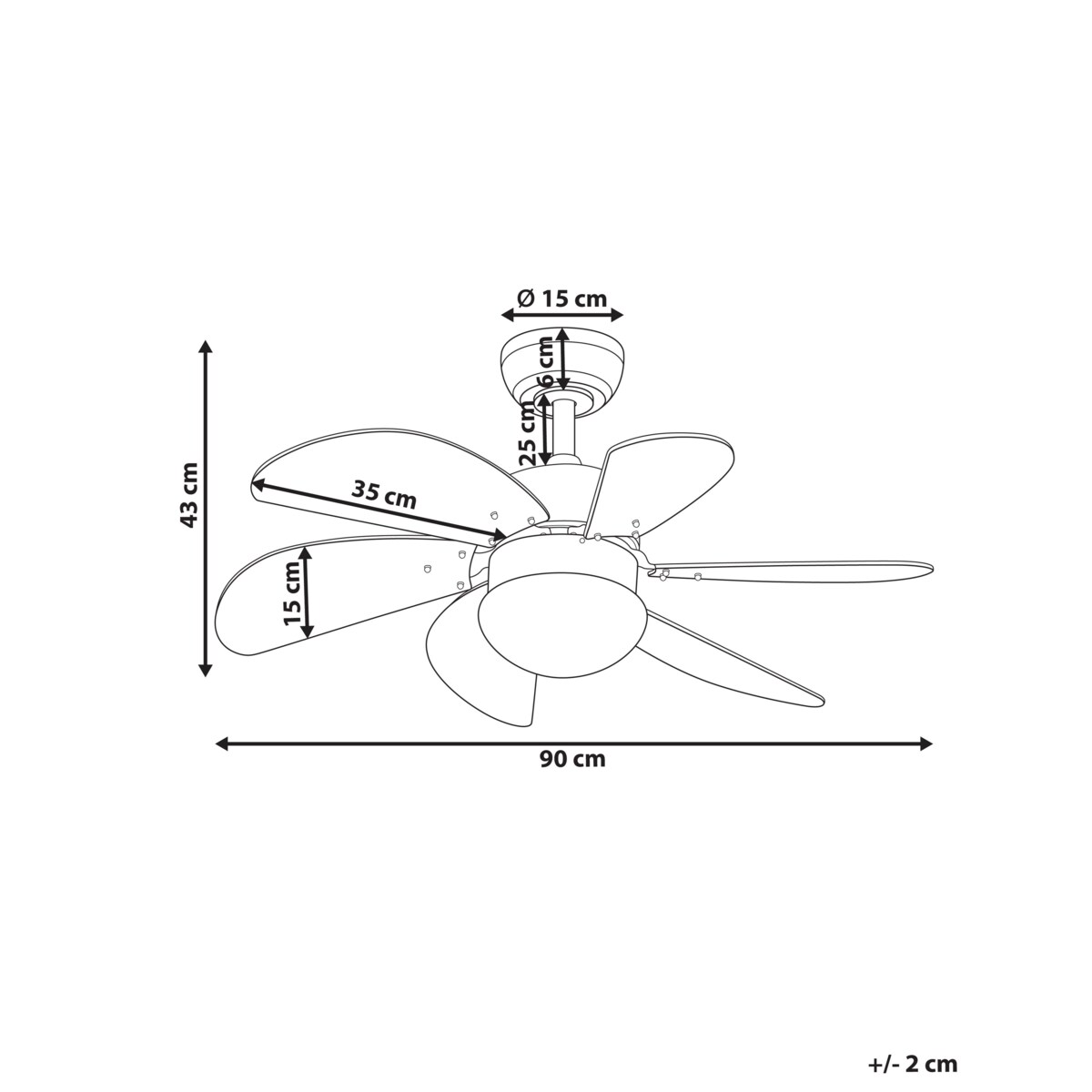 Wentylator sufitowy z lampą LOGAR Z pilotem Różowy