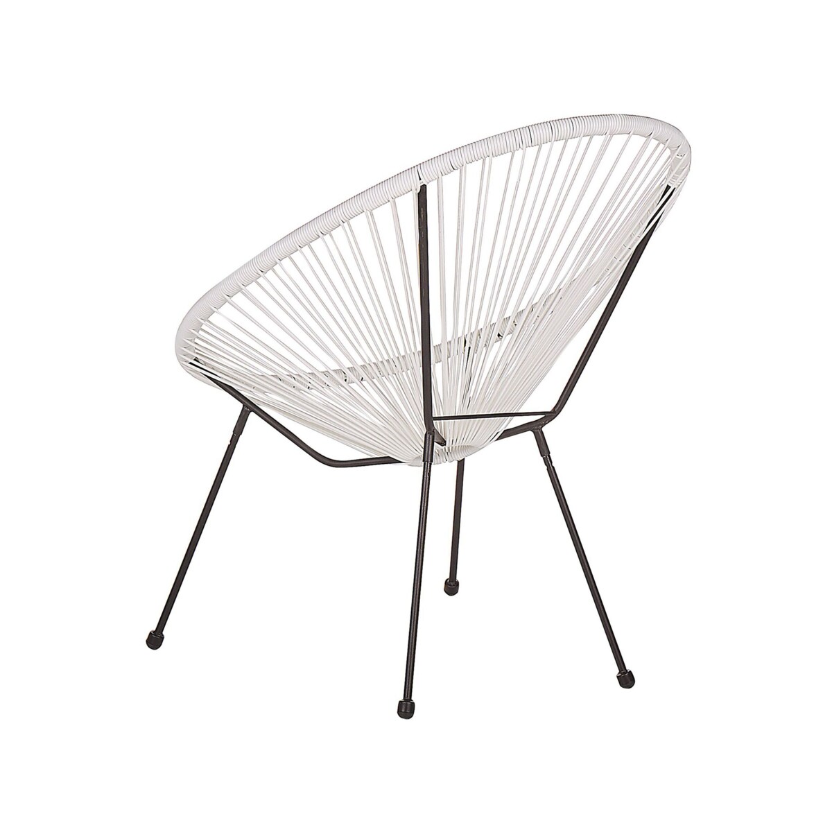 Zestaw 2 krzeseł z technorattanu biały ACAPULCO II