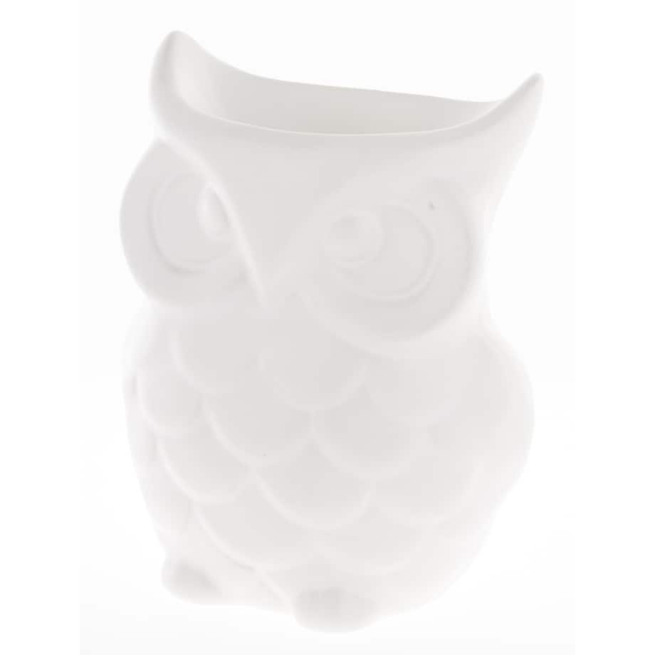 Kominek zapachowy ceramiczny 12x9x7 cm AROMA biała sowa