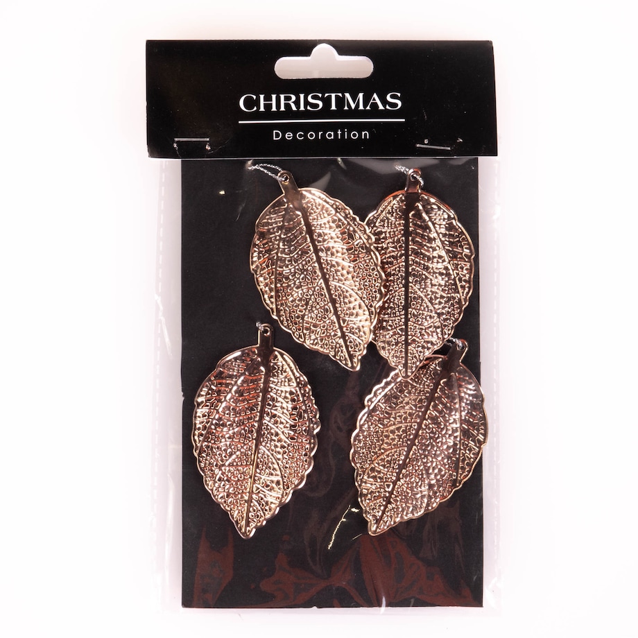 Dekoracje świąteczne zawieszki liście, piórka, 4 sz.