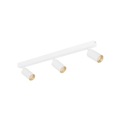 Lampa sufitowa spot TK Lighting AMIS WHITE 3 biała ze złotem, 3xGU10, regulowane reflektory