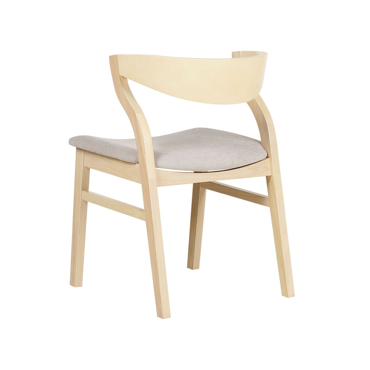 Zestaw 2 krzeseł do jadalni jasne drewno z beżowym MAROA