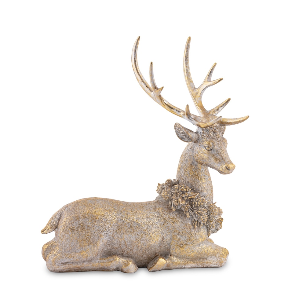 Figurka - Leżący renifer 30x26,5x16,5 cm TONAKAI brązowy