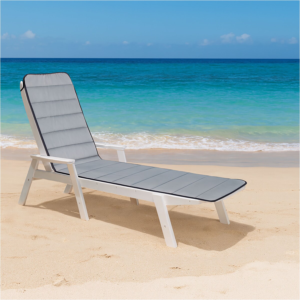 Poduszka Pikowana Z Oparciem Z Pianki Na Ławkę Krzesło Leżak 190X60 Cm