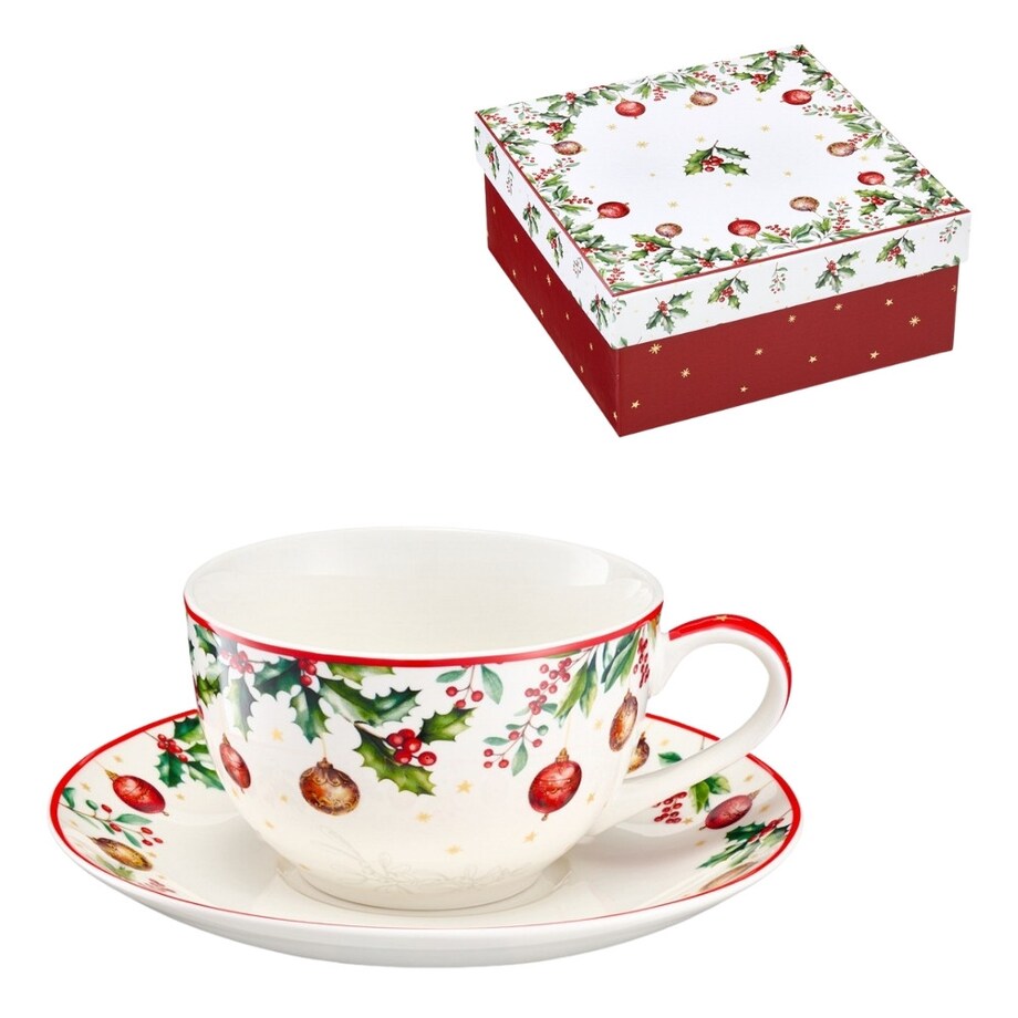 VILLA ITALIA Filiżanka świąteczna na prezent porcelanowa 260 ml LAPONIA