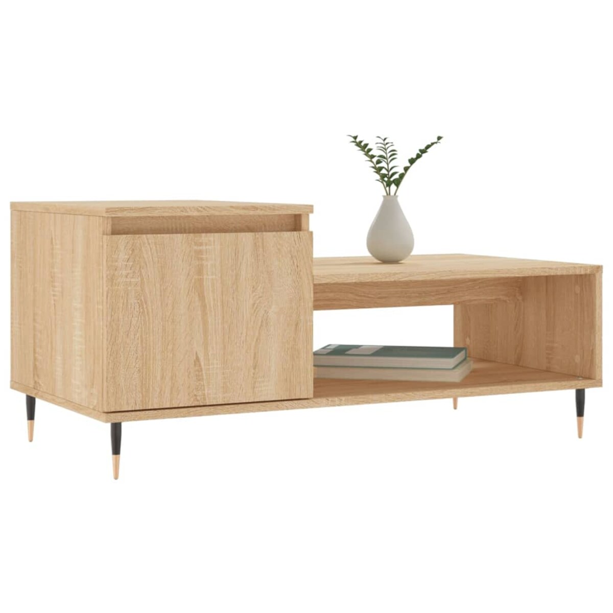 vidaXL Stolik kawowy, dąb sonoma 100x50x45 cm, materiał drewnopochodny