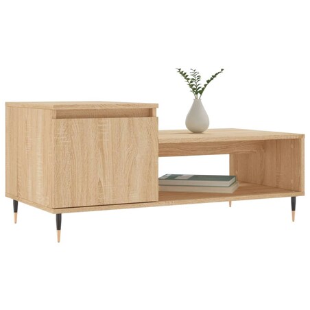 vidaXL Stolik kawowy, dąb sonoma 100x50x45 cm, materiał drewnopochodny