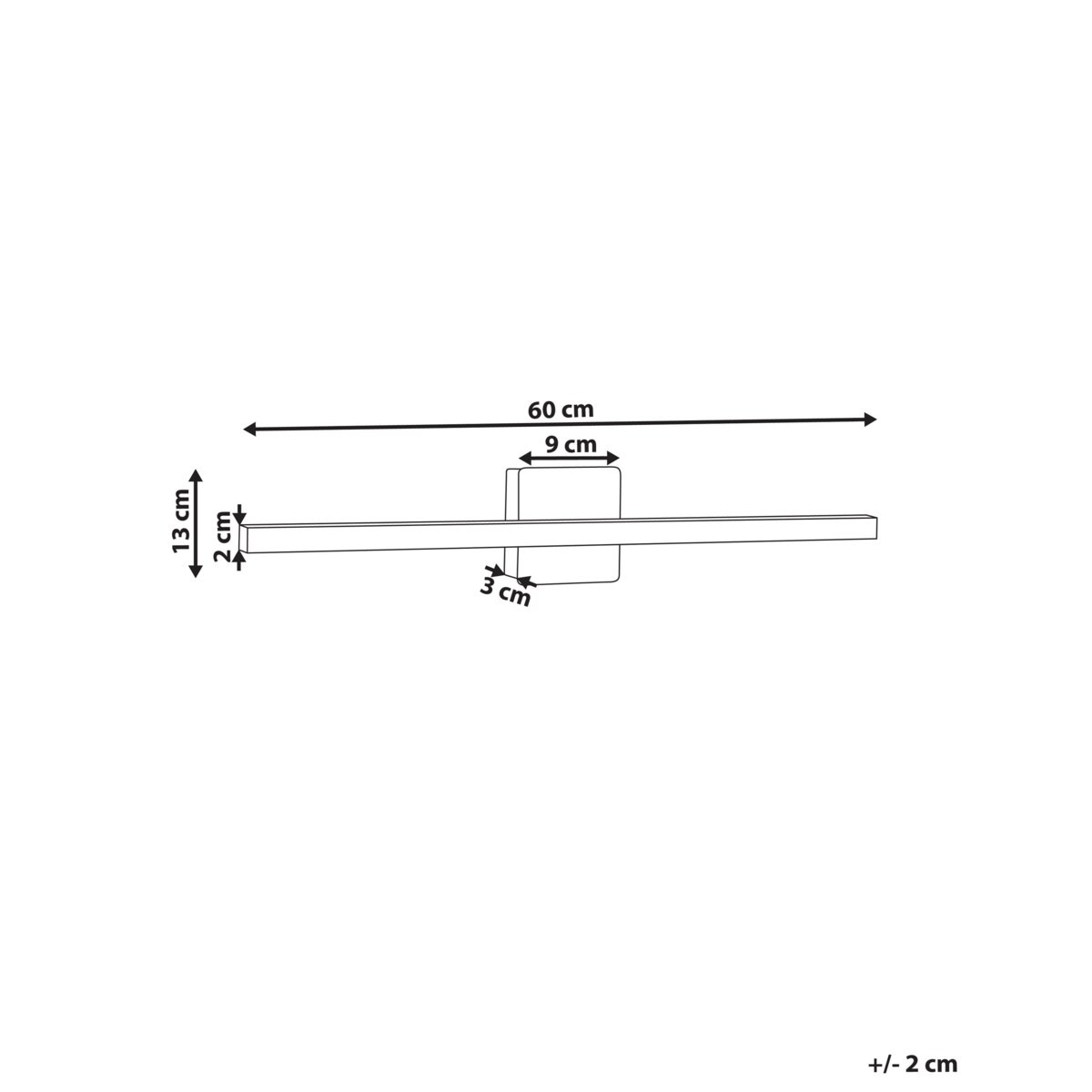 Kinkiet LED obrazowy/łazienkowy MARIZ Metal Złoty