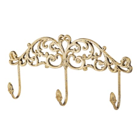 Wieszak ścienny metalowy 19,5x38x6 cm GANSO potrójny