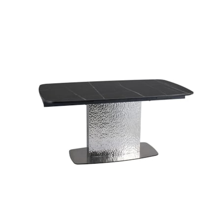 Stół rozkładany MONCLER CERAMIC 160(240)x90 czarny mat/srebrny