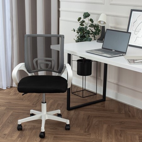 Krzesło biurowe fotel obrotowy regulowany młodzieżowy czarny