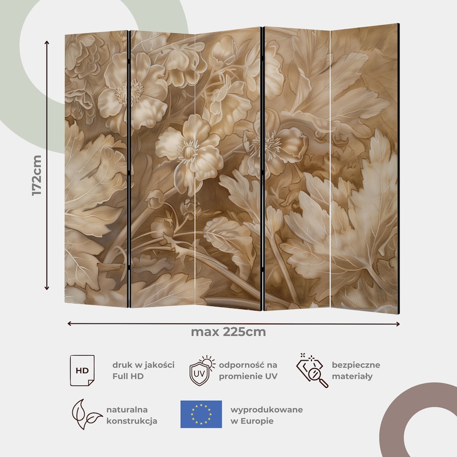 Parawan Dwustronny Bajkowy Niebieski Las 225x172cm