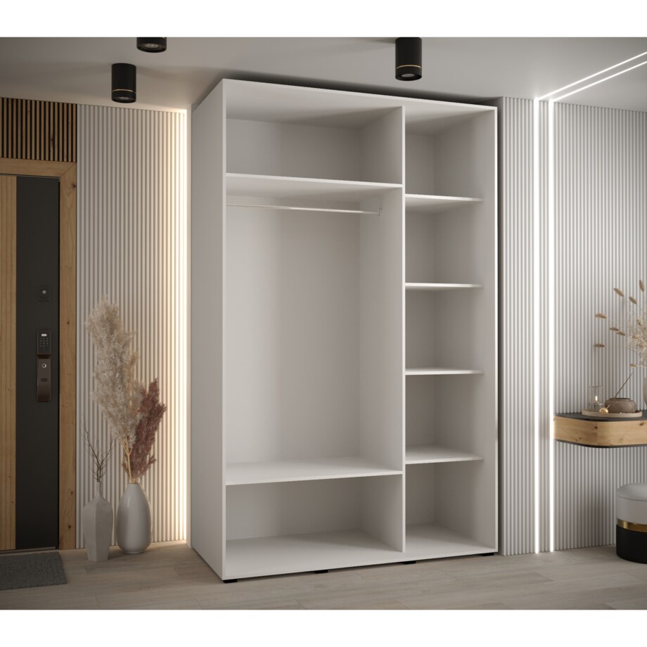 Szafa przesuwna Garderoba SAPPORO 2 150 gł. 60 biały/biały
